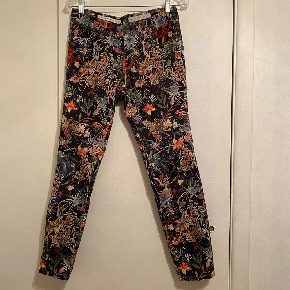 Pilcro and the Letterpress Floral Skinny Pants - Multicolor - Picture 1 of 8